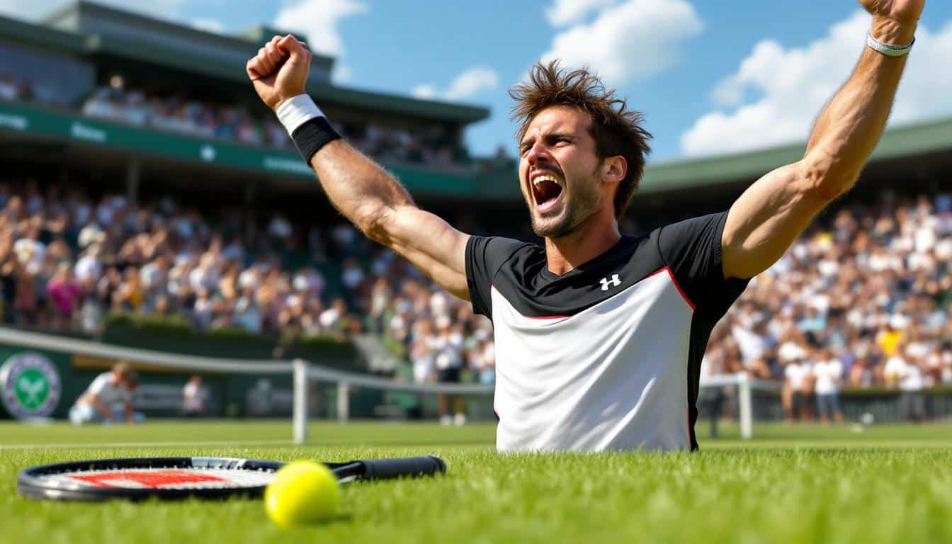 ugo humbert relance sa saison sur gazon avec une victoire prometteuse à 's-hertogenbosch, démontrant sa détermination et son talent en préparation pour les tournois majeurs à venir. découvrez les temps forts de ce match qui annonce une belle progression pour le jeune tennisman français.