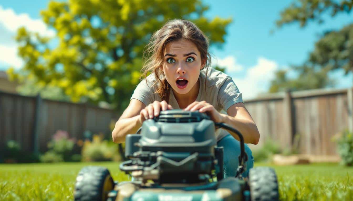 découvrez une vidéo captivante où une femme fait face à un danger inattendu près de sa tondeuse à gazon. suivez son histoire intrigante et soyez témoin des imprévus qui surviennent lors d'une simple tâche quotidienne. ne manquez pas ce moment surprenant !