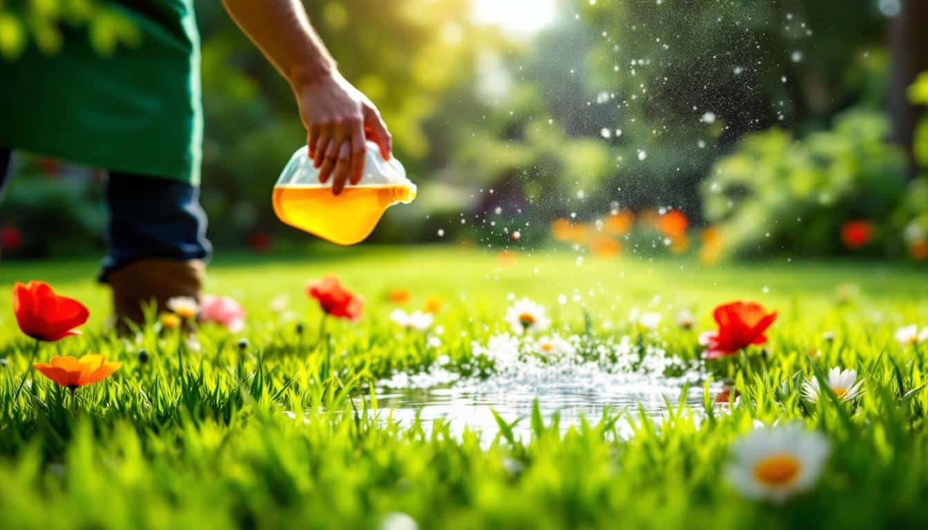 découvrez comment l'ajout de liquide vaisselle à votre pelouse en juin peut transformer votre jardin ! apprenez les avantages surprenants de cette astuce simple pour améliorer la santé de votre gazon, favoriser la croissance des plantes et repousser les parasites tout en économisant de l'eau.